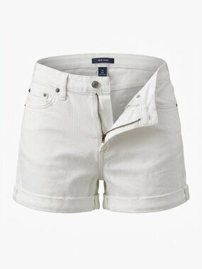 Banana Republic White Denim Cuffed Shorts Size 30 / 10